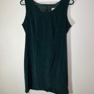 vintage dark green velour dress